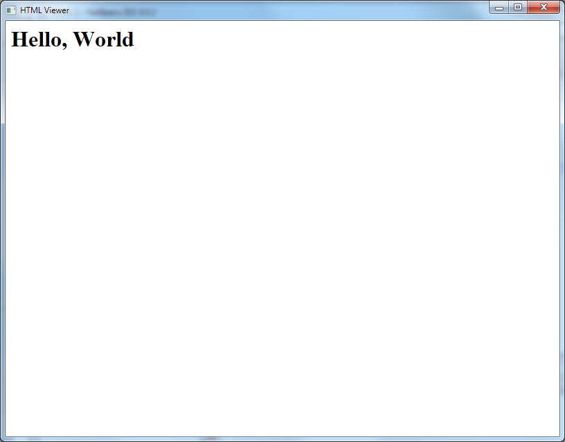 Hello World in MiniBrowser